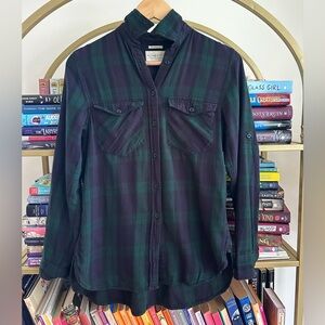 Ralph Lauren Denim & Supply RL Surplus Black Watch Plaid Cotton Shirt 🏕️🐎